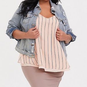 Torrid SOPHIE - BLUSH STRIPE SWING CAMI